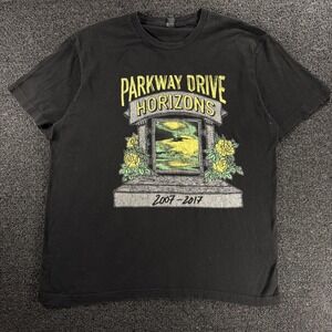 Parkway Drive Horizons 10th Anniversary Band Tee Black Womens Large 2007-2017